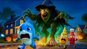 Балерина Капучино спасает Тралалеро от монстра ведьмы.