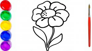 Мультик раскраска для детей и малышей. Новый сборник рисунков. Как нарисовать цветы