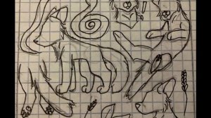 Котостраничка Хвои с её ручной змейкой, еее, я нарисовала это. (Потом все равно в ибис паинт)