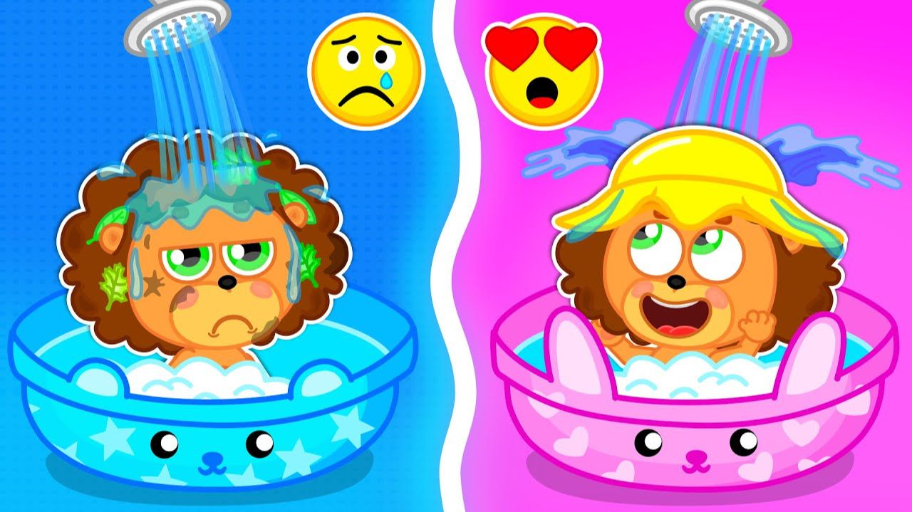 МУЛЬТИК ДЛЯ ДЕТЕЙ. СЕМЕЙКА ЛЬВОВ И БАННЫЙ ДЕНЬ смотреть онлайн