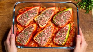 Нереально вкусный Фаршированный перец. Самый вкусный рецепт. Начинка Просто Супер, не пожалеете!