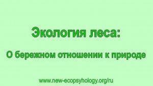 ЭКОЛОГИЯ ЛЕСА: О бережном отношении к природе. 2018 (Rem)