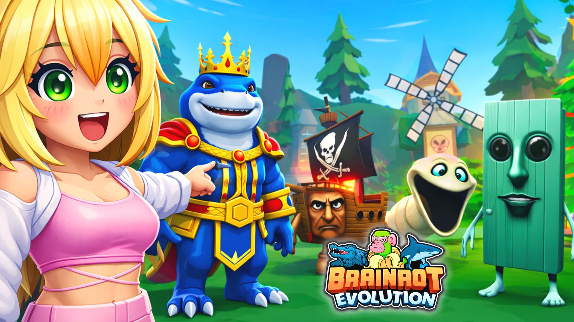 Тралалеро Кингала и НОВЫЕ Брейнроты в Brainrot Evolution Roblox | БлокиТоки смотреть онлайн