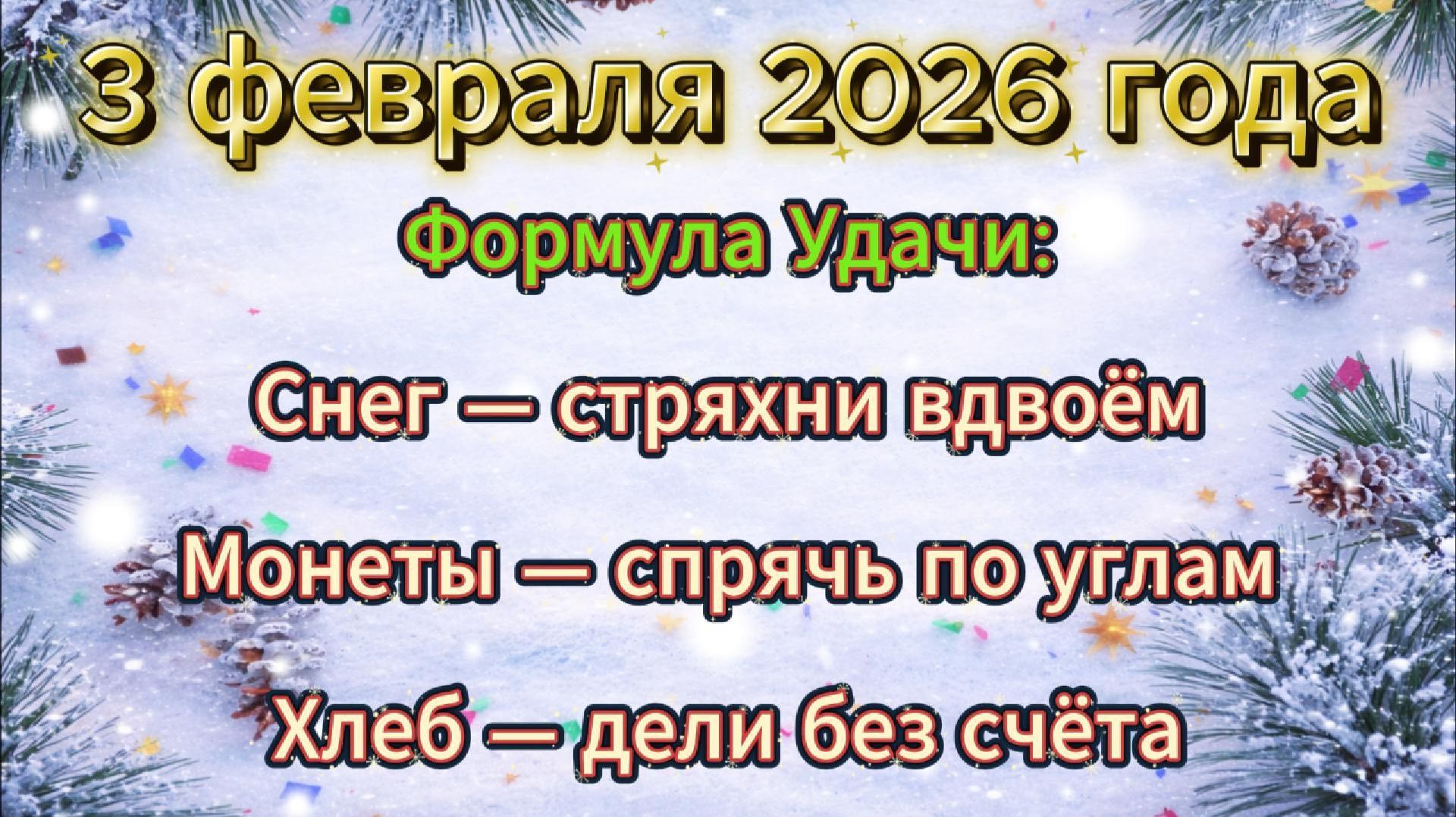 Народные приметы на  3 февраля 2026 года