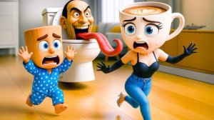 Тунг Тунг Сахур и Балерина Капучино столкнулись с чудовищем из скибиди туалета.