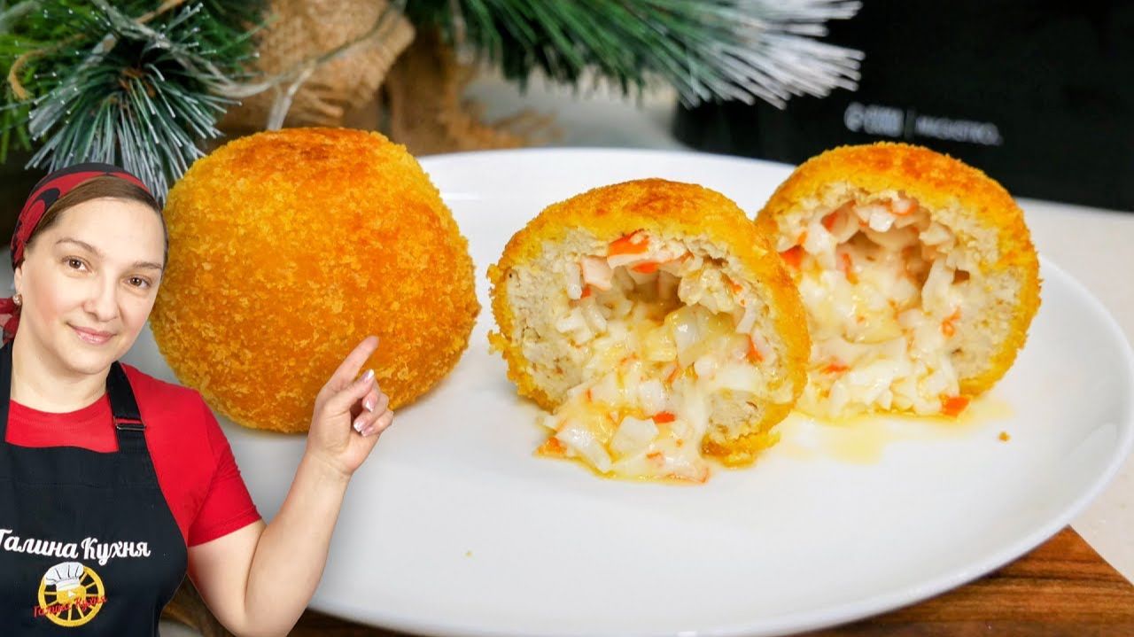 Бомбочки с КРАБОВОЙ НАЧИНКОЙ, цыганка готовит. смотреть онлайн