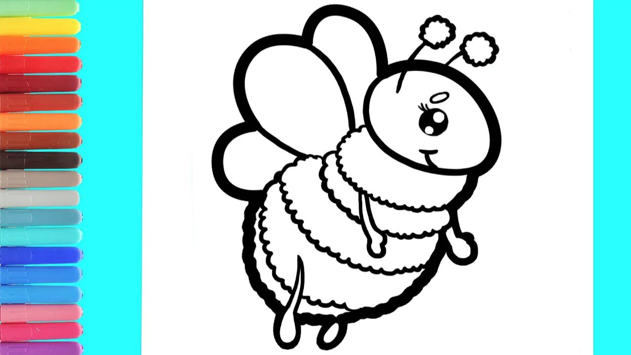 Мультик — раскраска для детей ПЧЕЛА. Учимся как рисовать ПЧЕЛУ и другие рисунки вместе с детьми. Мультик — раскраска для детей ПЧЕЛА. Учимся как рисовать ПЧЕЛУ и другие рисунки вместе с детьми.