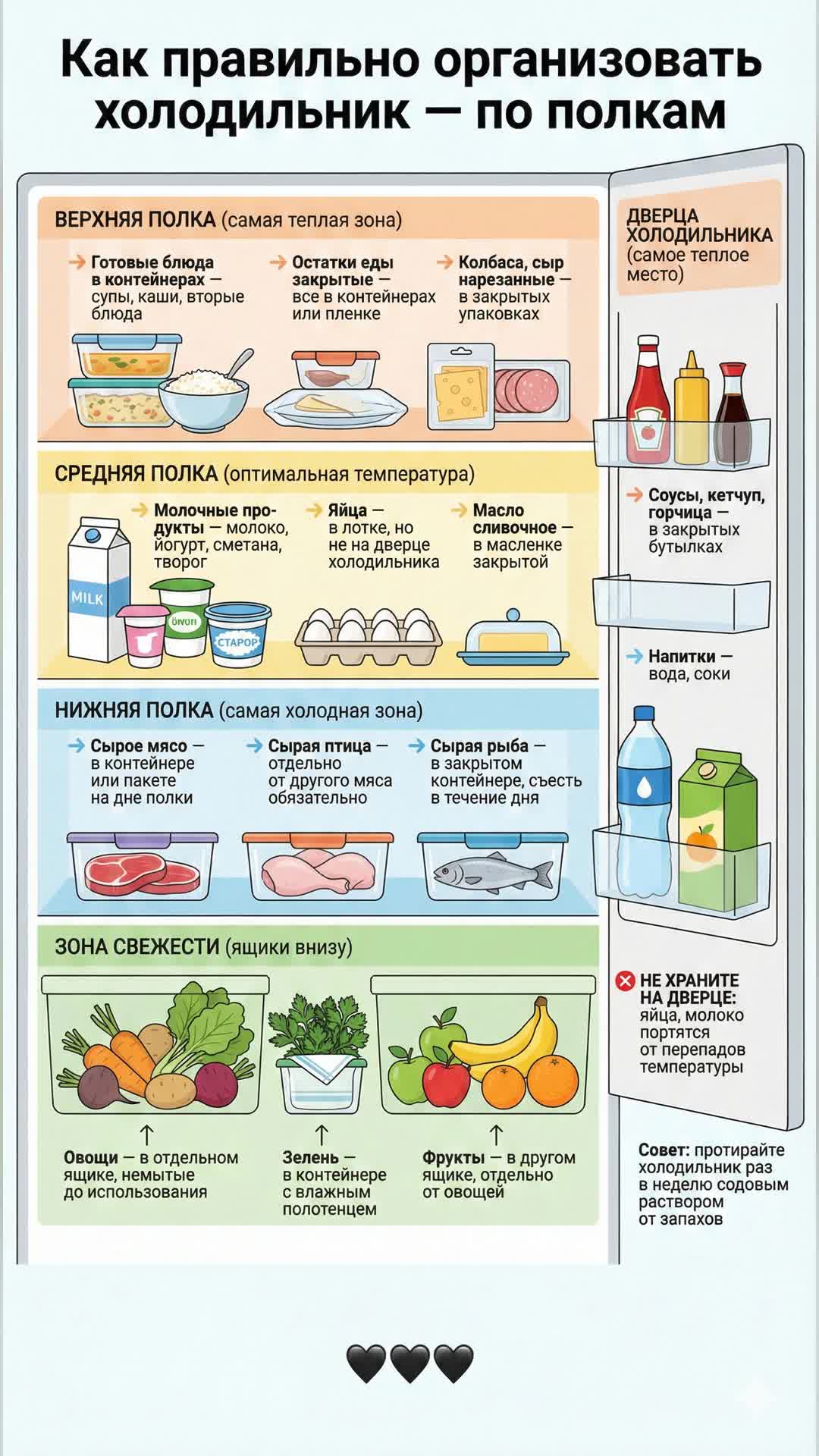 Как правильно организовать холодильник