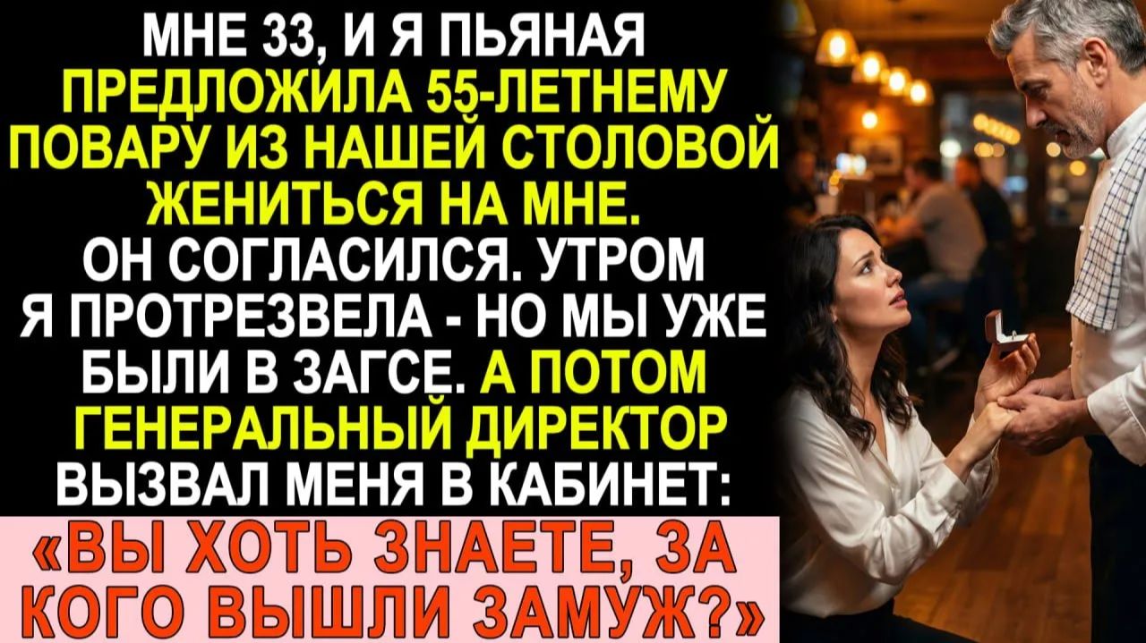 Истории из жизни|Я пьяная позвала повара замуж. На утро мы в ЗАГСе.|Аудио рассказы|Жизненные истории