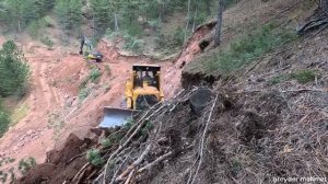 Длинные одиночные дорожные работы бульдозера Caterpillar D7g.