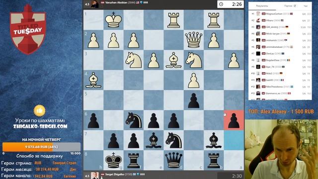 ТИТУЛЬНЫЙ_ЧЕТВЕРГ!!_Играет_СЕРГЕЙ_ЖИГАЛКО_и_ТОПЫ_МИРА!_Шахматы_На смотреть онлайн