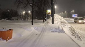 Снег в Нижнем Новгороде. Негабаритные места на дорогах. И... кот Мишка, ему холод нипочём.