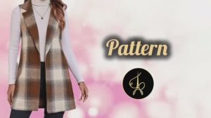 Моделирование выкройки удлиненного твидового жилета