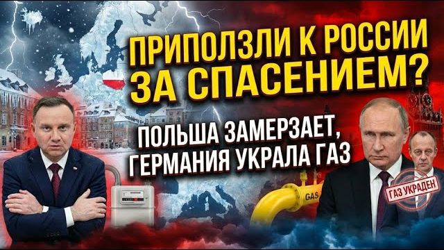 МЕСТЬ ПУТИНА СВЕРШИЛАСЬ. Польша осталась без газа и умоляет Москву. смотреть онлайн