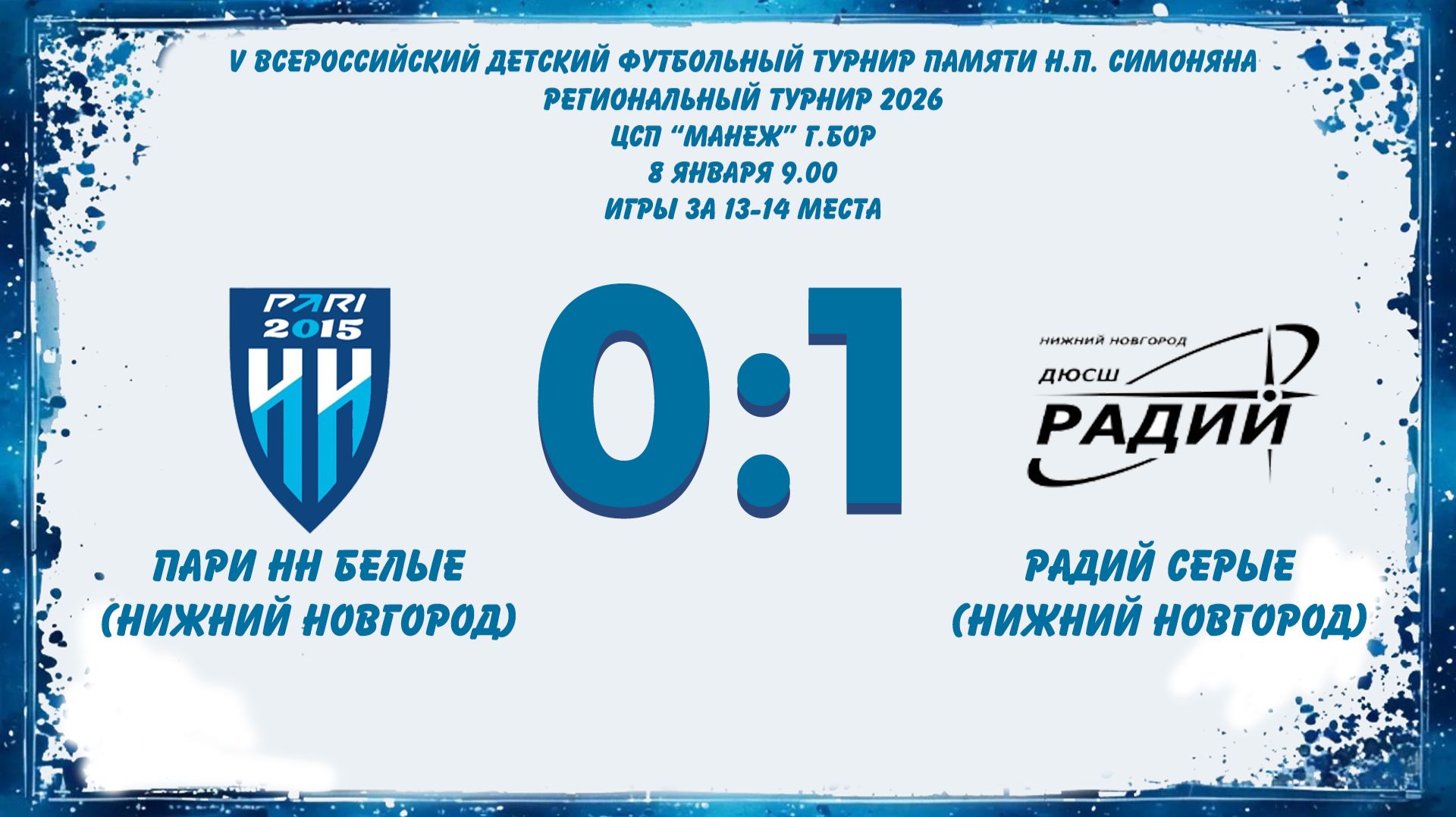 Пари НН Белые (Нижний Новгород) - Радий Серые (Нижний Новгород) смотреть онлайн