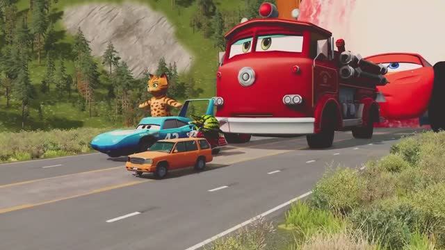 Мультики: Молниеносный заезд — машины с крутыми колёсами против паровозика Томаса! 🏁 смотреть онлайн