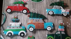Фетровая аппликация: Holiday Shopping Spree Ornaments (Bucilla, 86836)