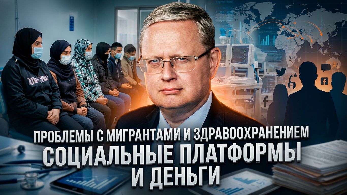 Михаил Делягин | Проблемы с мигрантами и здравоохранением. Социальные платформы и деньги смотреть онлайн