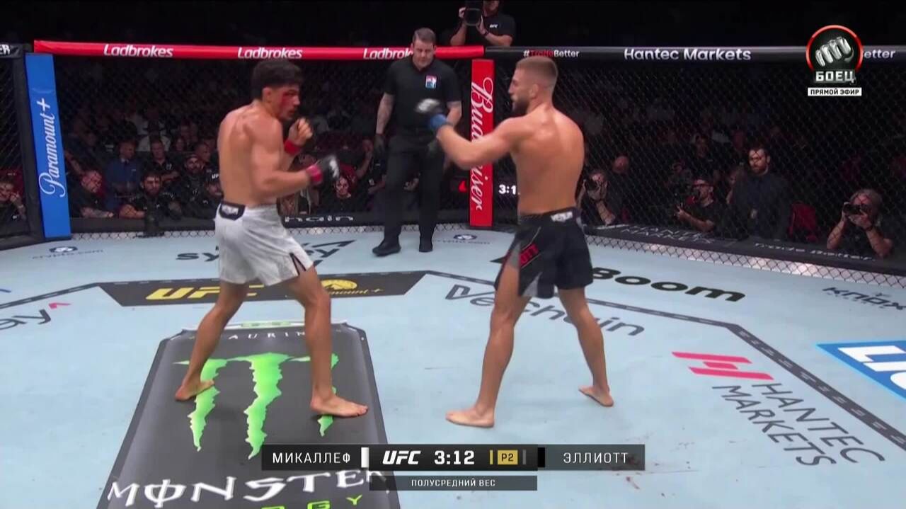 Джонатан Микаллеф против Обана Эллиотта (видео). UFC 325 смотреть онлайн