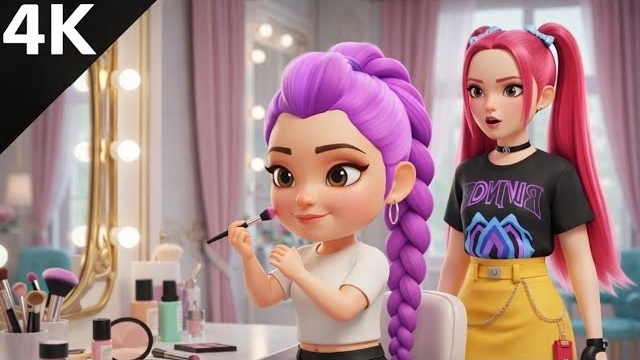 Малышка Руми готовится весело и интересно учиться. Охотники на демонов смотреть онлайн