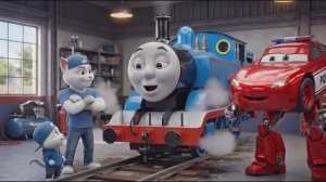 Молния маквин , паровозик Томас и молния маквин мультик про поезд мультик детский для детей машинки