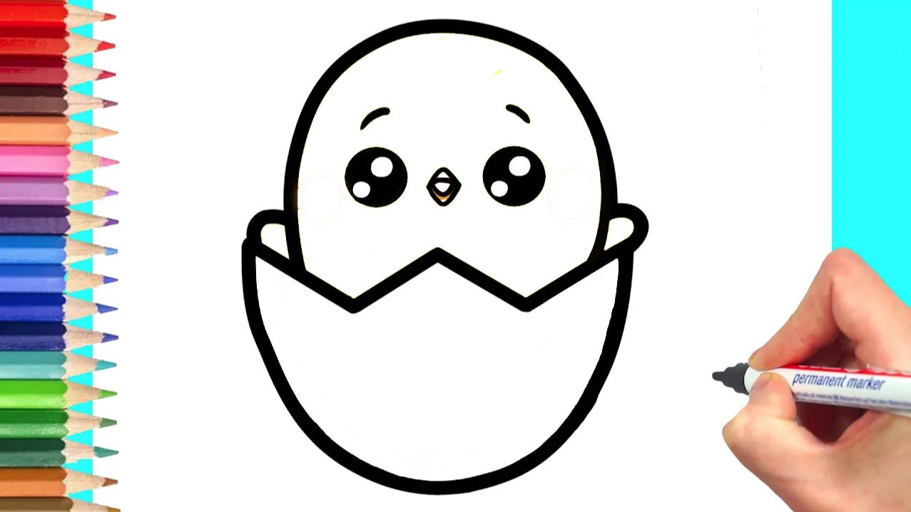 Мультик — раскраска для детей ЦЫПЛЕНОК. Учимся как рисовать ЦЫПЛЕНКА // РИСОВАШКА ТВ Мультик — раскраска для детей ЦЫПЛЕНОК. Учимся как рисовать ЦЫПЛЕНКА // РИСОВАШКА ТВ