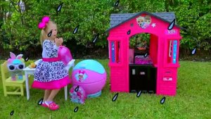Настя и домик ЛОЛ для детей с сюрпризами