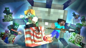 Армия Наутилуса против утонувших зомби | Легенды Алекса и Стива - Анимация для Майнкрафта