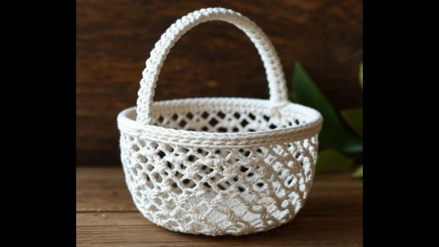 Вязаная корзиночка