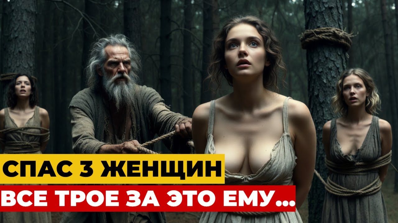 ЛЕСНИК в лесу ТРЁХ ЖЕНЩИН связанных  спас. Ониблагодарили  его  и  судьбу за это. Счастливый конец