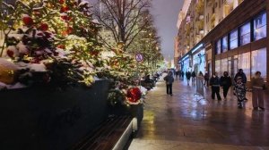 Москва зимой прогулка по центру города под снегом ❄️🏙️✨