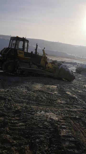 Работа бульдозера ДСТ