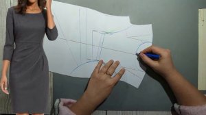 Моделирование. Платье с подкройными вставными боками и вкладками. Выкройка № 1947.