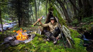 ОДИНОЧНОЕ-ВЫЖИВАНИЕ | ЛОВЛЯ И ПРИГОТОВЛЕНИЕ дикой горной ФОРЕЛИ в моем убежище для выживания!