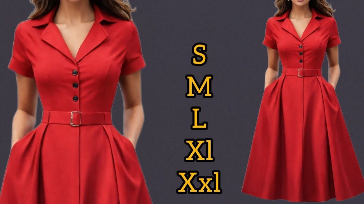 Моделирование платья с поясом и короткими рукавами смотреть онлайн