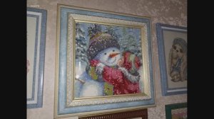 Вышивка Поцелуй Снеговика. 2 часть.mp4