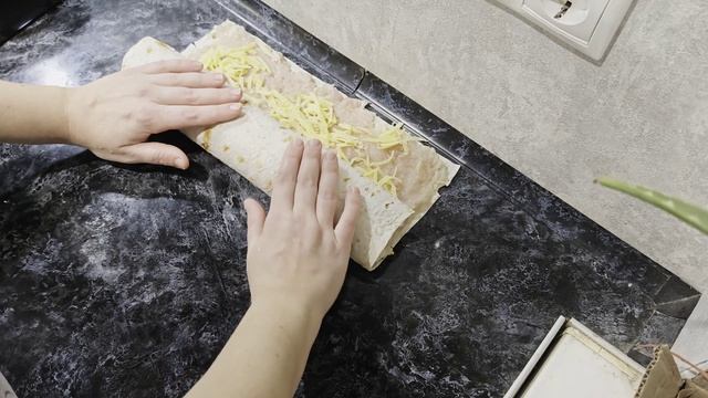 Быстрый ужин. Куриный фарш и лаваш