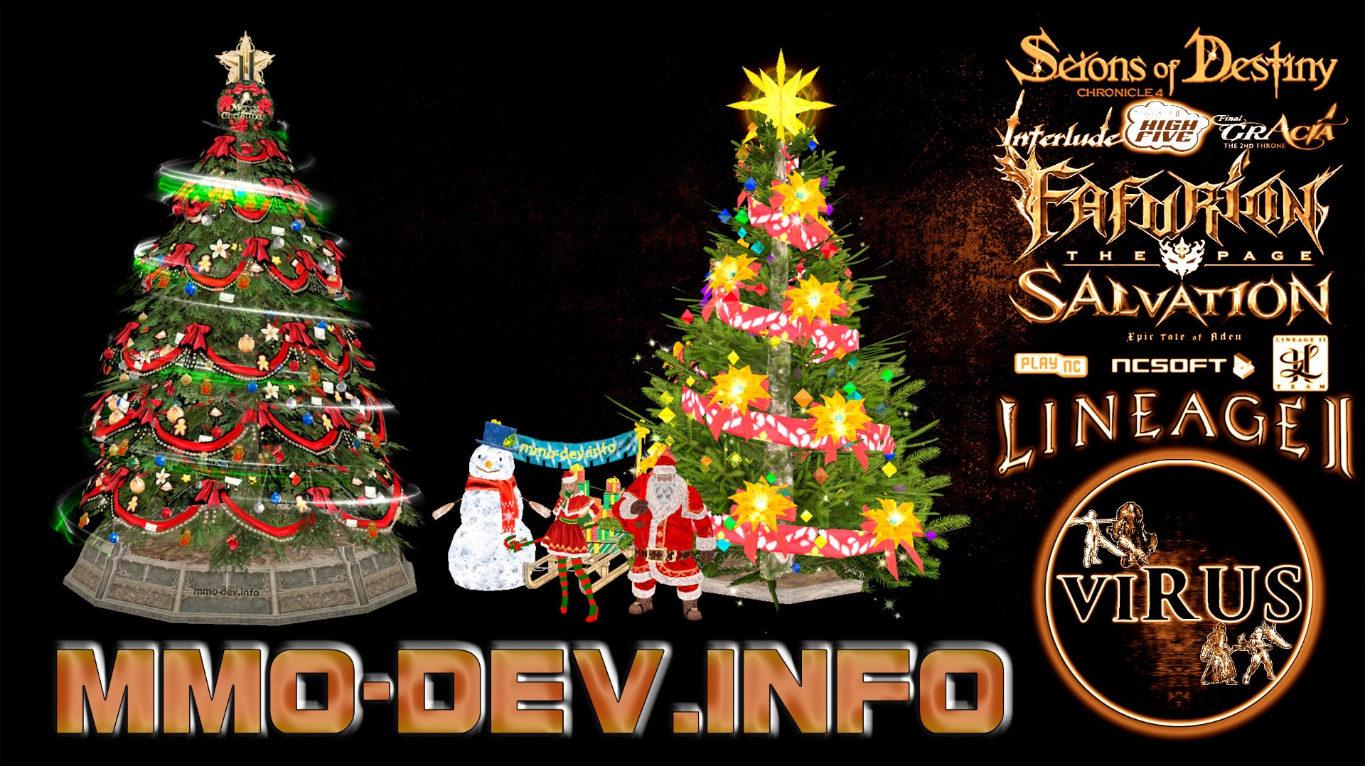 A set of New Year's Trees for the mmo-dev.info forum. LINEAGE II-Interlude ◄√i®uS► смотреть онлайн