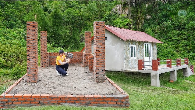 Начинаю строить кухню. Строю большие кирпичные колонны. Серия 9. Ли Фук Ви смотреть онлайн