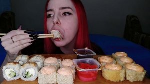 Mukbang ASMR|Подписывайтесь на канал🍣✨ 💜✨