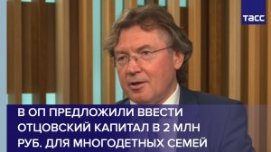 В ОП предложили ввести отцовский капитал в 2 млн руб. для многодетных семей