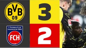 Боруссия Д 3:2 Хайденхайм. Видеообзор матча. Бундеслига, 25/26 тур 20