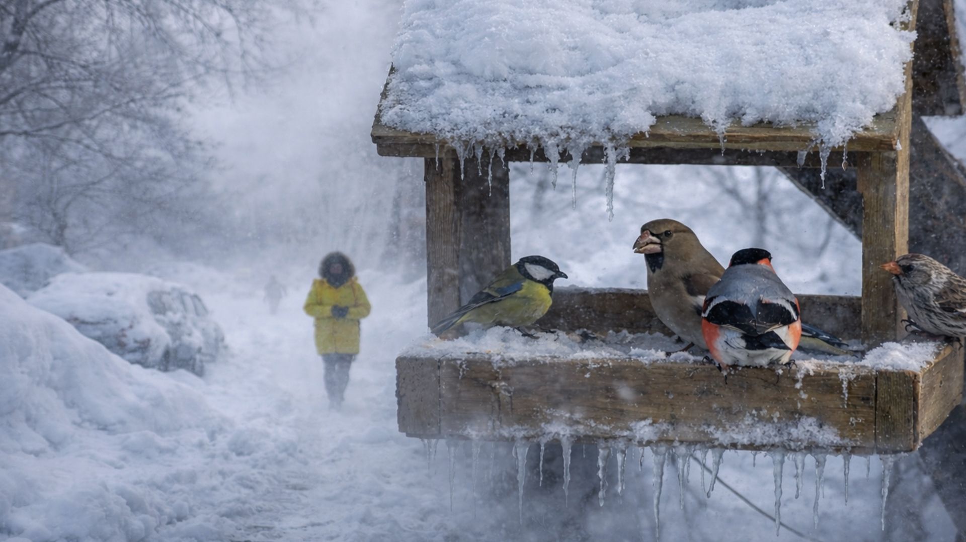 Суровые морозы сковали Москву, птицам трудно добывать корм. Как помочь пернатым выжить? смотреть онлайн