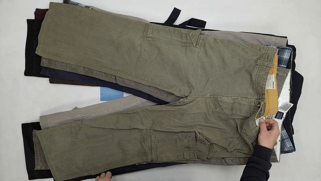 41632 Брюки хлопок мужские (слаксы-чиносы) Брендовые, 1пак, Men's Branded cotton trousers, секонд (v смотреть онлайн