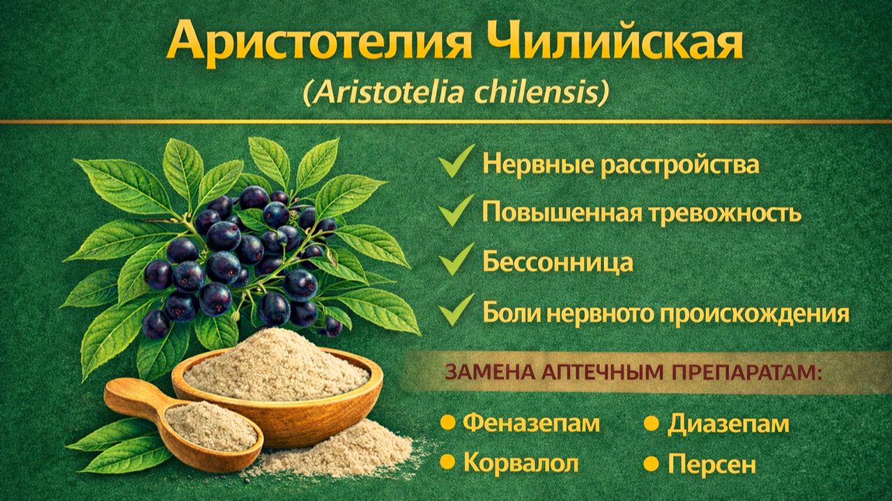 Аристотелия Чилийская (Aristotelia chilensis). Экстракт Аристотелия Чилийская (Aristotelia chilensis). Экстракт