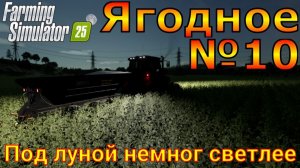 Farming Simulator 25. Ягодное №10. Под луной немного светлее.