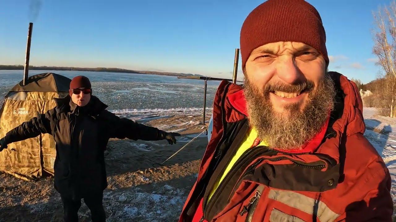 Баня Палатка в -18 Мороза! Нагреется? смотреть онлайн