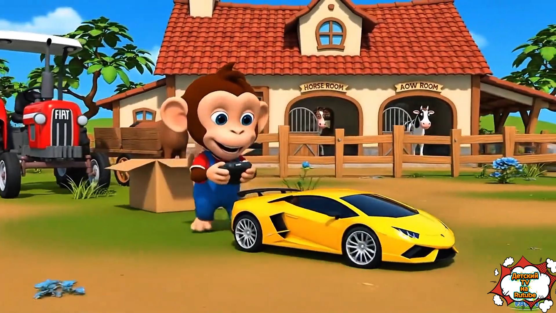 Обезьянка и машинка 🐒🚗 весёлая история с хорошим концом | 3D мультфильм для детей смотреть онлайн