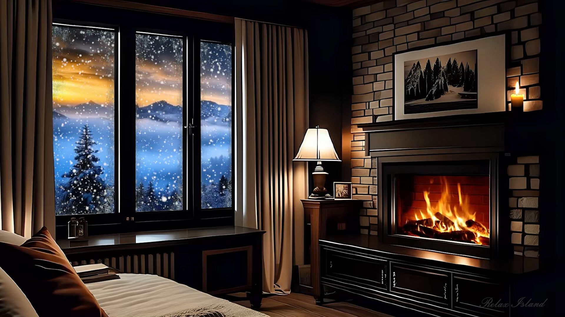 ОЧЕНЬ КРАСИВАЯ УСПОКАИВАЮЩАЯ МУЗЫКА ДЛЯ СНА 🎵 МЕДИТАТИВНАЯ МУЗЫКА ДЛЯ ДУШИ И ОГОНЬ В КАМИНЕ смотреть онлайн