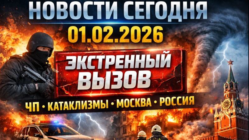 Новости сегодня 01.02.2026 | Экстренный вызов | ЧП, Катаклизмы, Москва, Россия смотреть онлайн